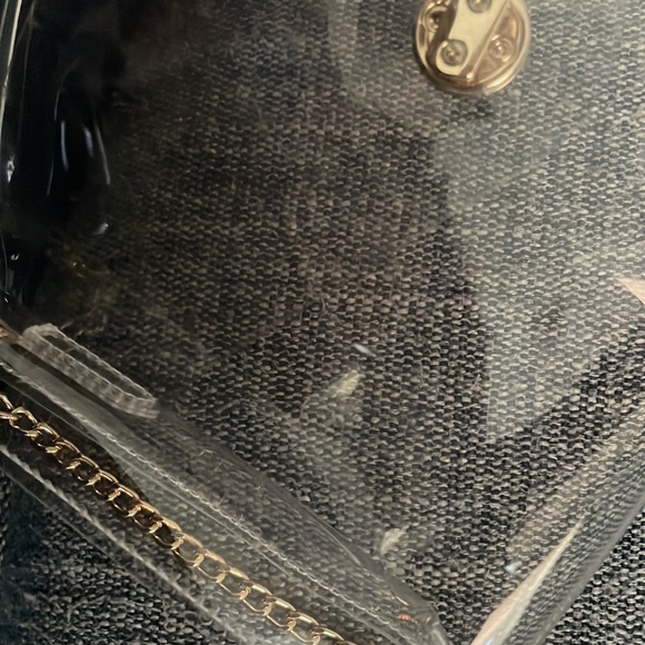 Clear crossbody  worn once,has 2 tiny white smears,see pic. - Picture 4 of 5